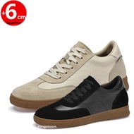Men Sneakers Elevator Shoes 6cm Height Increase Oxford Lace-Up Shoes Leisure Men Footwear