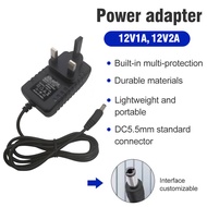 UK Plug 5.5mm Adapter AC to DC 12V1A 12V2A with Energy-Saving Feature for Homes