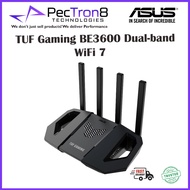 ASUS TUF-BE6500 TUF Gaming BE6500 Dual Band WiFi 7 (802.11be) Extendable Gaming Router, Quad 2.5GbE 
