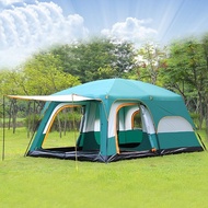 Camping Tent 2 Rooms 3 Rooms for 4-12 People 2 Spacious Layers Windproof and Insect Resistant