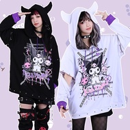 原創三麗鷗SANRIO授權酷洛米十字架吊飾惡魔角連帽拆袖T恤JJ5060