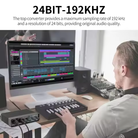 XTUGA E22 Professional Sound Card Mixer Audio Interface Sound Card with Zero Delay Monitoring For Li