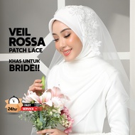 [ROSSA'S VEIL] Nikah, Bride Veil, Veil Minimalist, Veil Off white, MyPuteri