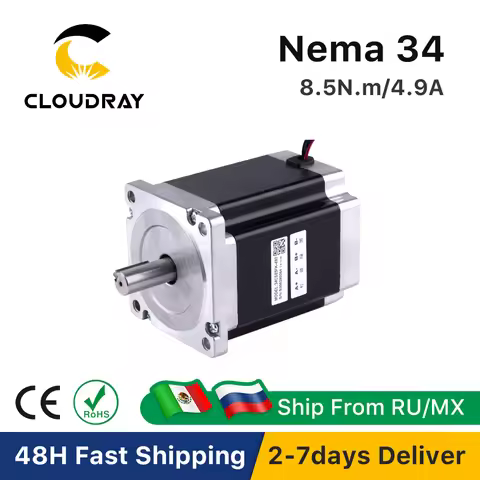 Nema 34 Stepper Motor 112mm 2 Phase 8.5N.m 4.9A 4-lead Stepper Motor High Torque(34CS85FK-490) for C