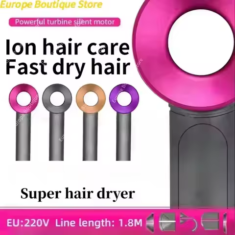 New Super Hair Dryer 220V Leafless Hair Dryer Personal Hair Care Styling Negative Ion Tool Schedule 