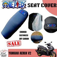 Motorcyle Seat cover for YAMAHA AEROX V2 | One piece anime design | Dry carbon