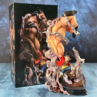 One Piece Monkey D Luffy Gear 3 Figure 30cm, Giant Fist Battle Statue with Smoke Effect Base, Anime 