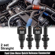 X Autohaux 4Pcs 6.3mm 7.89mm 8mm 10.5mm Straight Fuel Line Hose Quick Release Connector Disconnect H
