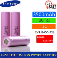 ซัมซุง ถ่านชาร์จ 18650 แบตเตอรี่Samsung 35E 3.7V - 4.2V 3500mAH 1ก้อน หัวแบน ถ่านชาร์จ อเนกประสงค์ ถ