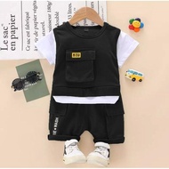 KATUN BB BOYS AND GIRLS CLOTHING SUITS SHORT-SLEEVED CARGO PANTS SUITS FOR CHILDREN AGED 6 MONTHS-5 