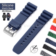 Silicone Rubber Watch Band 20mm 22mm Waterproof Sports Diving Bracelet for Seiko SKX007 SRP777J1 Wat
