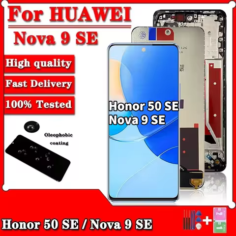 6.78" For Huawei Nova 9 SE 9SE 5G JLN-LX1 LCD Display Screen Touch Panel Digitizer For Honor 50 SE J