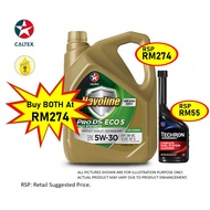 CALTEX Havoline ProDS Fully Synthetic ECO 5 SAE 5W-30 (4L)- CALTEX 5W30 + TECHRON CONCENTRATE PLUS