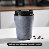 BINCOO แก้วกาแฟหัวแม่มือสุญญากาศสำหรับแก้วเก็บความร้อนแก้วแก้วกาแฟสแตนเลสขนาด280มล. สำหรับบ้านสำนักง