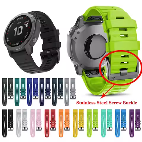 26 22mm Quick Fit Watchbands For Garmin Epix 2 965 955 945 935 Silicone Easyfit Wrist Band For Garmi