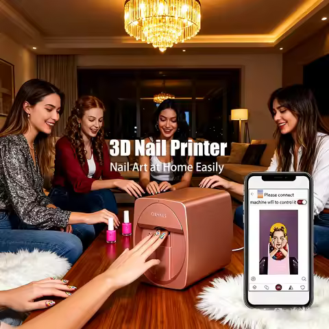 O2NAILS Revolutionary Nail Art Printer - Mobile 3D Printing Technology Provides Professional Nail Ma