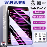 【ซื้อ1แถม6】2024ใหม่ Sansumg Tab Pro12 12.8นิ้ว 5G tablet android RAM16GB ROM512GB Full HD 14-Core แท