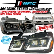 Lexus Cygnus LX470 1998 - 2007 Triple Projector Dynamic Led Headlamp With Signal Running ( 804 )