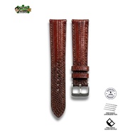 GARDEN Strap Genuine BIWAK leather watchTALI LIZARD watch leather strap 12-22mm - BURGY BROWN
