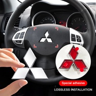 Car Steering Wheel Center Emblem Sticker Auto Accessories For Mitsubishi ASX Lancer Pajero Outlander