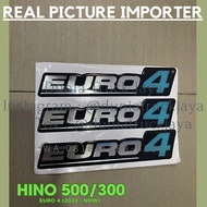 Emblem Sticker Embossed Euro 4 HINO 300 500 Lohan Dutro 2022-now OEM