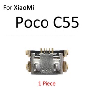 พอร์ตปลั๊กแท่นชาร์จ USB สายเชื่อมต่อสัญญาณสำหรับ C40 XiaoMi Poco C50 C51 C55 F4 F5 M4 M5 X3 Mi X4 Pr