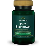 Swanson Pure Brainpower Brain Health Cognitive Memory Focus Support Brain-Derived Neurotrophic Facto