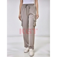 KGT CARGO Ladies Cargo Slack Pants 1936 Bamboo Slack Cargo TIE WAIST PANTS 230GSM 4 POCKETS 竹炭女生抽绳裤子
