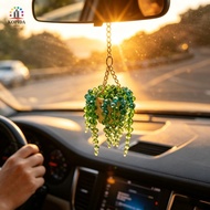 WILLIS Succulent Car Charm, Sun-Kissed Multi-Beaded Beaded Car Charm, Charm Warm Sunny Car Pendant A