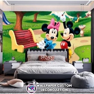 Wallpaper Miki Mouse 3D - wallpaper custom 3D - Cetak Wallpaper 3D