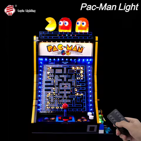 Creative LED Light Set Compatible Lego 10323 TPac Man Arcade Machine Building Block Toys Decorative