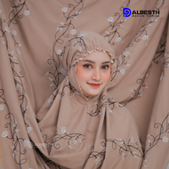 Mukena Dewasa Teratai Tulip Katun Silk Jumbo Terbaru 2025 Bordir Mewah Manik Mutiara premium