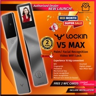 SG READY STOCK!🔥Lockin V5 Max Digital smart door lock, Viewer Doorbell Facial and Palm Recognition Fingerprint