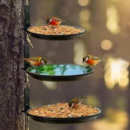[lzdxwcke3pu] 3Pcs Tree Mount Bird Feeder Bird Feeding Station with Metal Holder Bird Bath