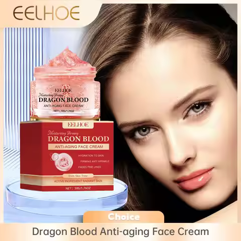 EELHOE Dragon Blood Face Cream Pore Shrinking Facial Rejuvenation Nourishing Hyaluronic Acid Moistur