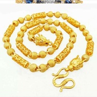 916 gold necklace men's gold necklace round bead chain new domineering necklace in stock