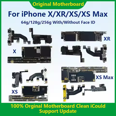 Fully Tested 100%Working Mainboard For iPhone X/XR/XS/XS Max With Face ID 64g/256g Cleaned iCloud An