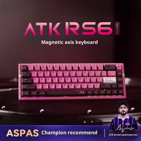 Authentic Atk Rs6 Magnetic Axis Keyboard Professional Esports Gaming Mechanical Aluminum Computer Ke
