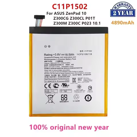100% Orginal C11P1502 4890mAh For ASUS ZenPad 10 Z300CG Z300CL P01T Z300M Z300C P023 10.1 Battery