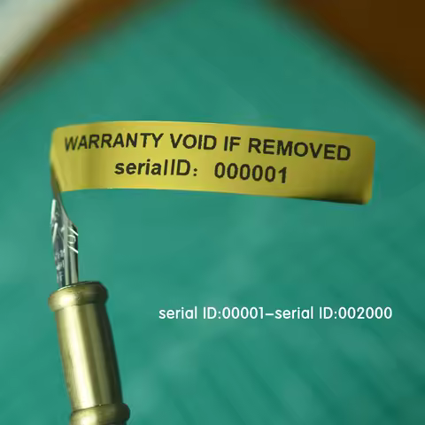 Label 10x50mm WARRANTY VOID IF REMOVED security VOID Hologram Golden stickers tape number is from Se