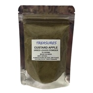 Treasures Custard Apple - Dried Leaves Powder-Sitaphal/Atis-100% Pure-From India(50g)With Free Spoon