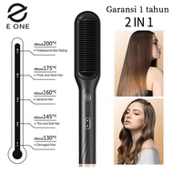 E ONE catok sisir rambut 2in1 sisir pelurus rambut / catokan sisir rambut lurus ​tahan lama - Garansi 1 tahun