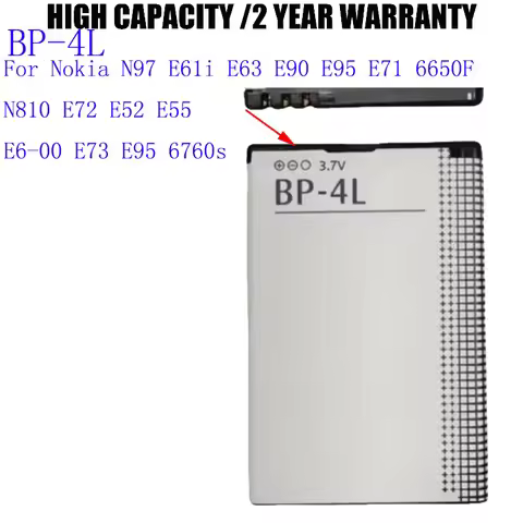 BP-4L Battery For Nokia N97 E61i E63 E90 E95 E71 6650F N810 E72 E52 E55 E6-00 E73 E95 6760s Batterie