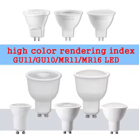 4Pack LED GU11 MR11 Lamp GU10 GU4 GU5.3 Base AC 220V Mini Reflector Spot Bulb 3W 9W 12W 38° Beam Ang