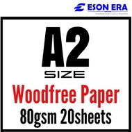 A2 Woodfree Paper 80gsm 20sheets Plain Paper / White Paper