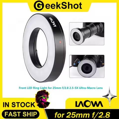Laowa Front LED Ring Light for 25mm f/2.8 2.5-5X Ultra-Macro Lens Specialized fill light Auxiliary L
