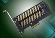 M.2 SSD to PCIe4 x4 Adapter | Dual slots SATA & NVMe