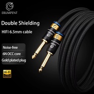 HiFi 6.5mm TS Guitar Cable 6N OCC Core for Electric Guitar Amplifier 6.5 Mono Jack to 6.5 Audio Cabl