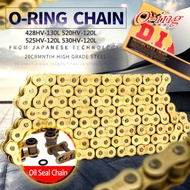 Paraclete【ส่งจากกรุงเทพ】โซ่ สีทอง DID Oring ทั่วไปรถจักรยานยนต์น้ำมันตราโซ่DID 520HV X120L/428HV X13