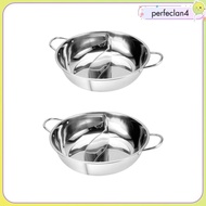 [Perfeclan4] Shabu Hot Pot Cooking Pot Stockpot Cooker Pot Hot Pot Cooker with Lid Hot Pot with Divider Site Shabu for Home